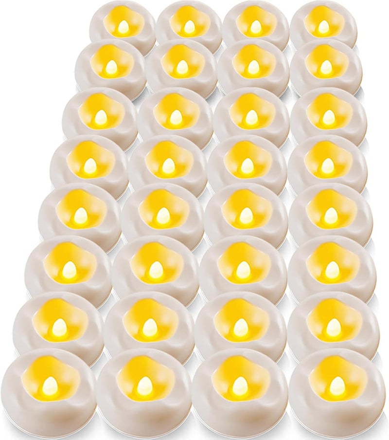 JUMPQI Floating Candles Water-Activated Flameless LED Candle 160+ Hours Waterproof Plastic 2.3" White Battery Operated Candle for Centerpieces Cylinder Vases Table Decorations Wedding Pool Party 36 Packs - Image 1